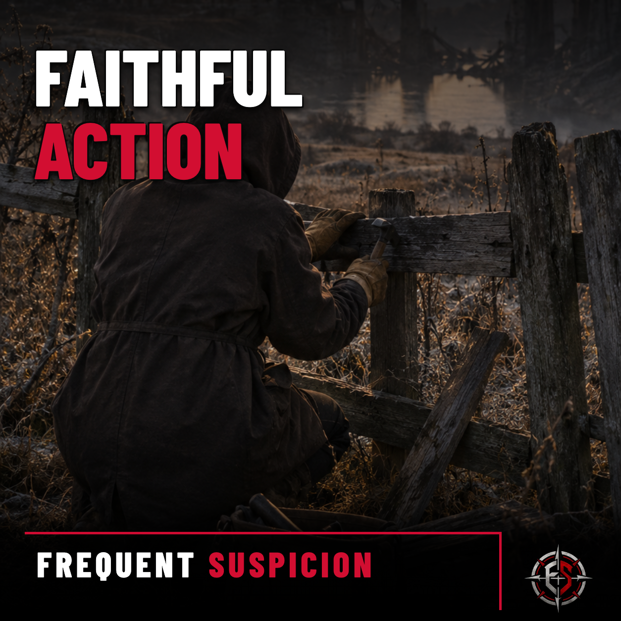 Faithful Action album cover with FrequentSuspicion branding